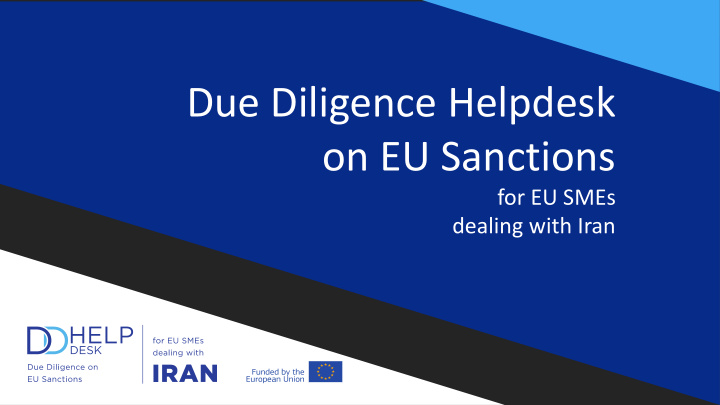 due diligence helpdesk on eu sanctions
