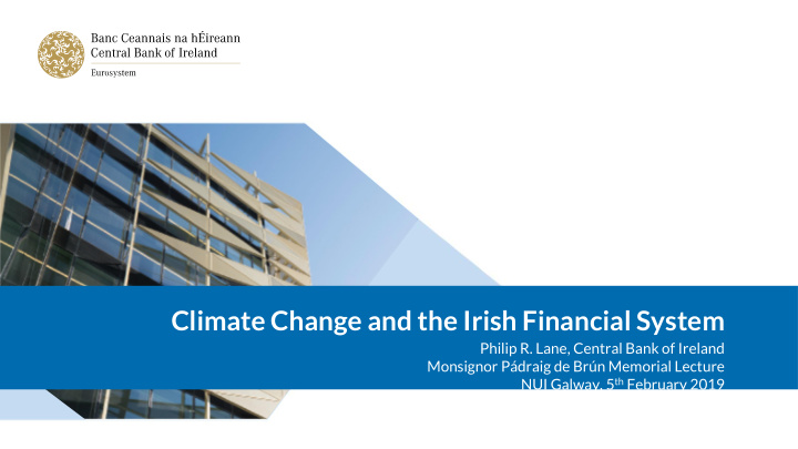 climate change and the irish financial system