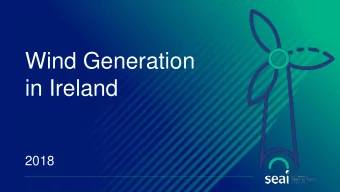 in Ireland  2018  Overview  Energy Overview  Renewable Targets  Wind and Electricity Generation