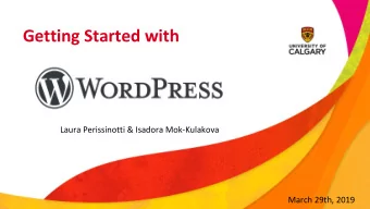 Getting Started with  Laura Perissinotti &amp; Isadora Mok-Kulakova  March 29th, 2019  An important