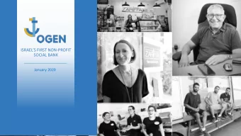 ISRAEL  S FIRST NON-PROFIT  SOCIAL BANK  January 2020  1  VISION  Equal financial opportunity