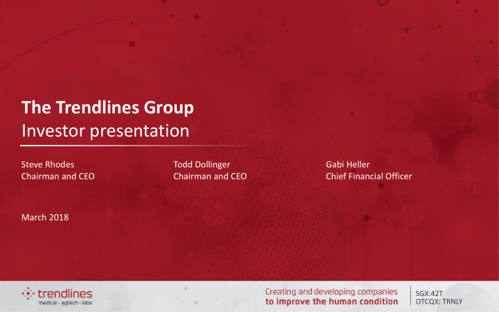 the trendlines group investor presentation