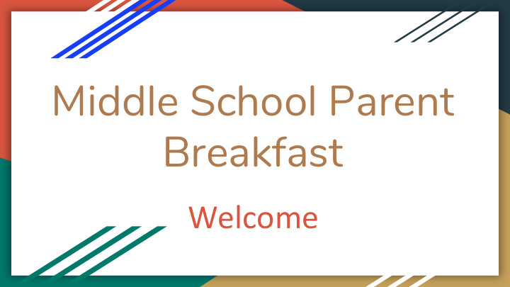 middle school parent breakfast