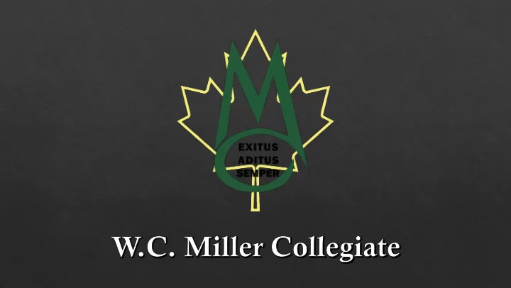 welcome introductions information about w c miller