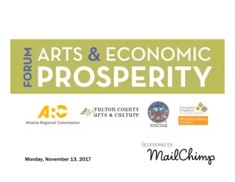 Monday, November 13, 2017  #AEP5  Public Perception of the Arts WWW. A MERICANS F OR T HE A RTS.ORG