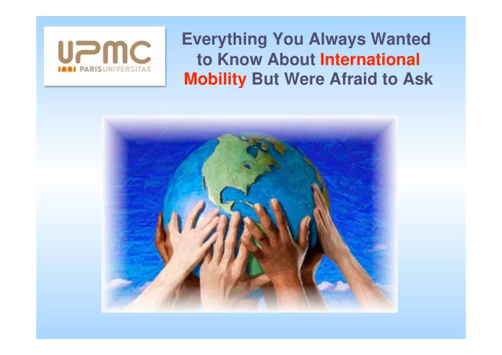 everything you always wanted to know about international