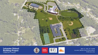 Leicester School  MAY 21, 2019  AT 7:00PM  Building Project  Leicester Middle School Gymnasium  70
