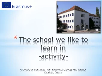 * * Writing an article for the local newspaper  about our project  * * Every year students in