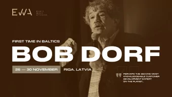 FIRST TIME IN BALTICS  26  30 NOVEMBER  RIGA, LATVIA  PERHAPS THE SECOND MOST  KNOWLEDGEABLE