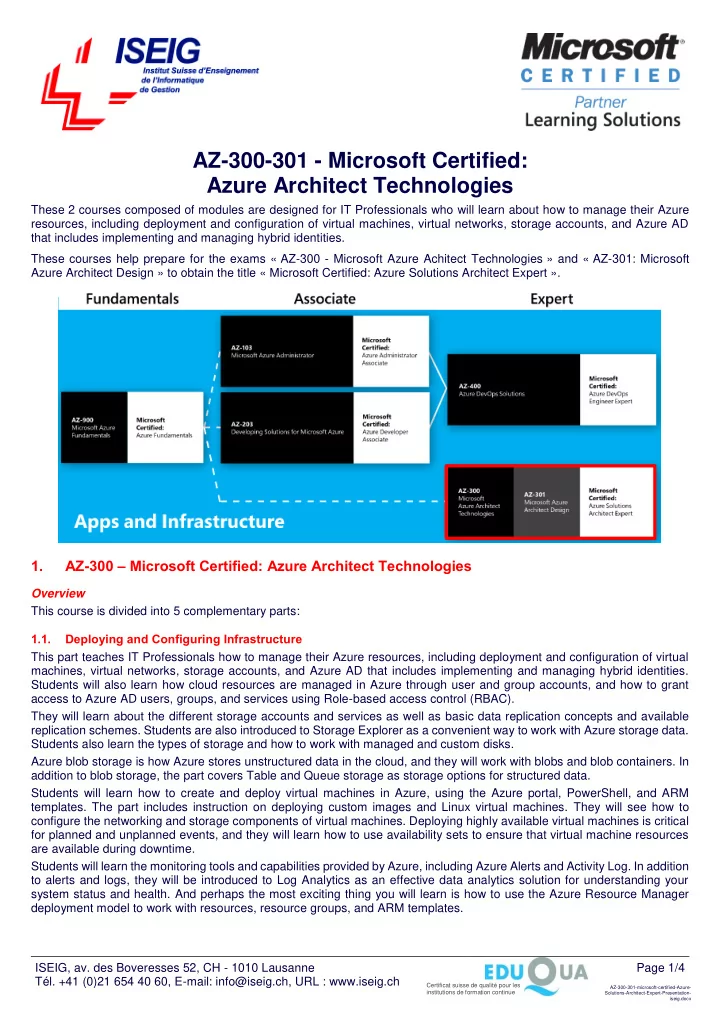 az 300 301 microsoft certified azure architect