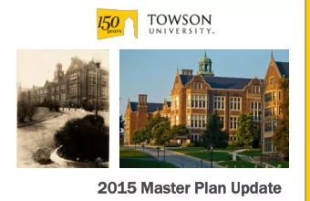 2015 Mas  5 Master  er Plan  an Updat  Update  2015  20  15 Ma  Mast  ster P  Pla  lan  GOALS  3.