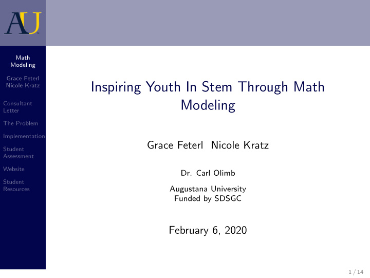 inspiring youth in stem through math