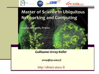 Master of Science in Ubiquitous  Master of Science in Ubiquitous  Networking and Computing