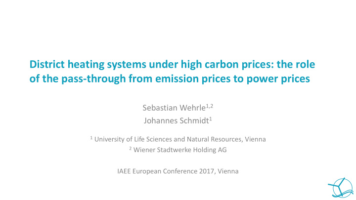 district heating systems under high carbon prices the role