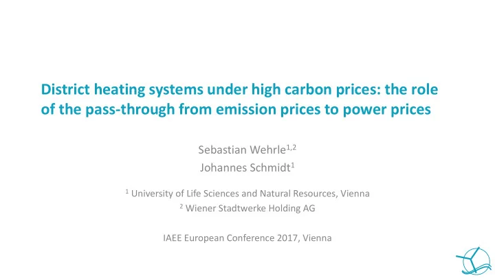 district heating systems under high carbon prices the role