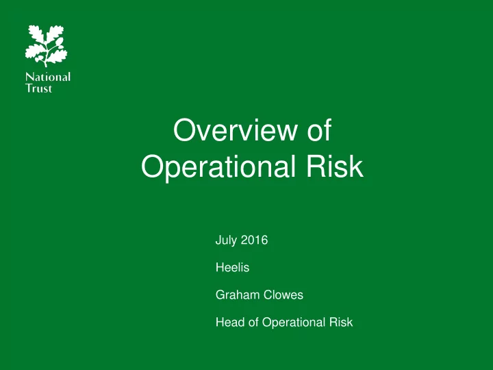 operational risk