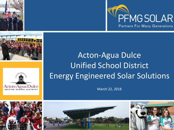 acton agua dulce unified school district energy