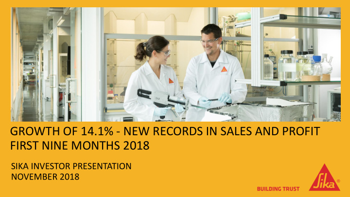 growth of 14 1 new records in sales and profit first nine