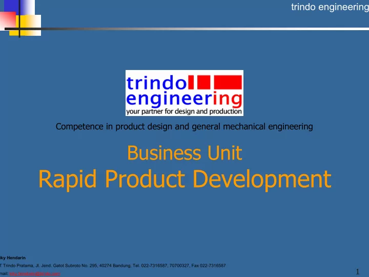 rapid product development