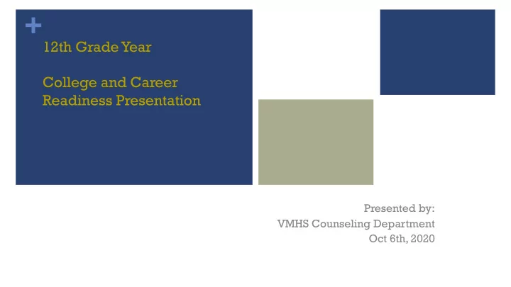 12th gradeyear college and career readiness presentation