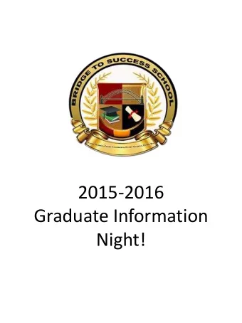 Night!  How we are different from  a traditional high school:  Focus on diploma  requirements,