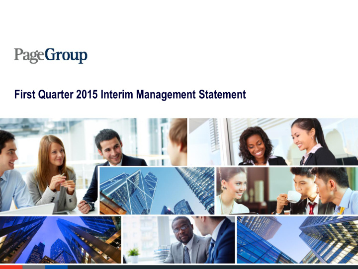 first quarter 2015 interim management statement