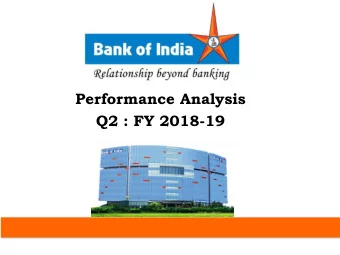 Q2 : FY 2018-19 PERFORMANCE AT A GLANCE - Business (Q-o-Q) ( `.in Crores)  Business  Mix  Variation