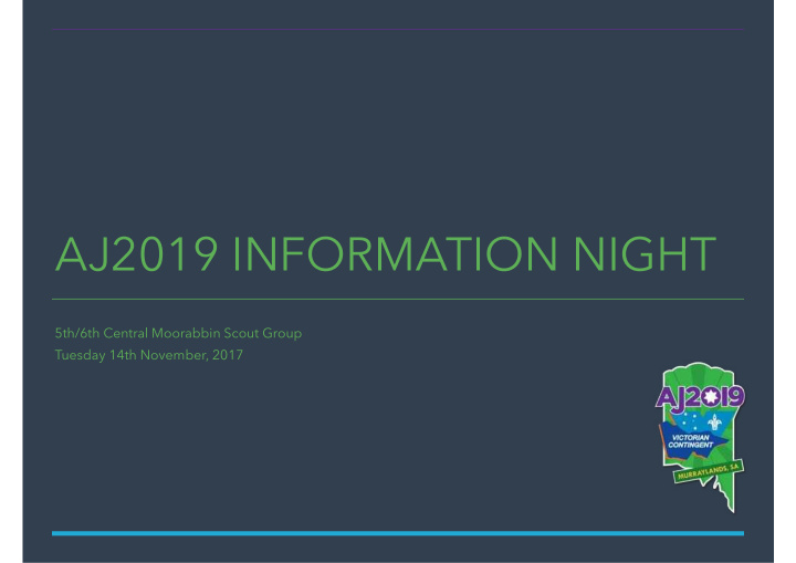 aj2019 information night