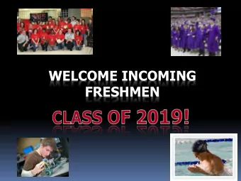 FRESHMEN  Signature Programs  Dysart  Willow Canyon  Valley Vista  Shadow Ridge  Culinary Arts