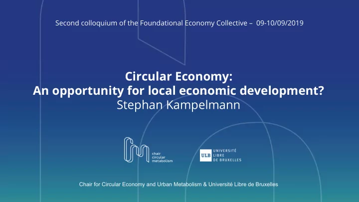 circular economy an opportunity for local economic