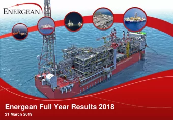 Energean Full Year Results 2018  21 March 2019  Todays Highlights Med focused, FTSE 250