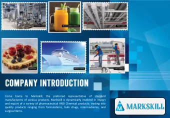Come  home  to  Markskill,  the  preferred  representative  of  standard  manufacturers of various