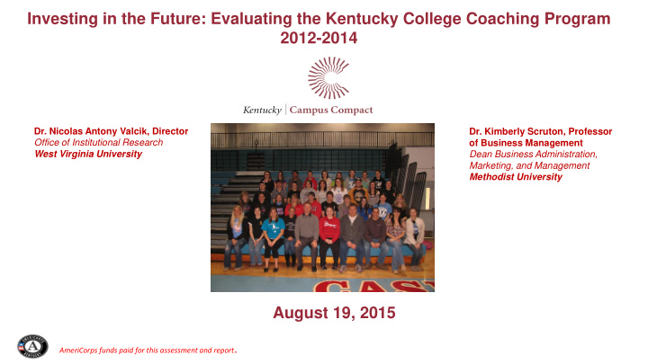 investing in the future evaluating the kentucky college