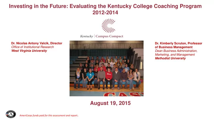investing in the future evaluating the kentucky college