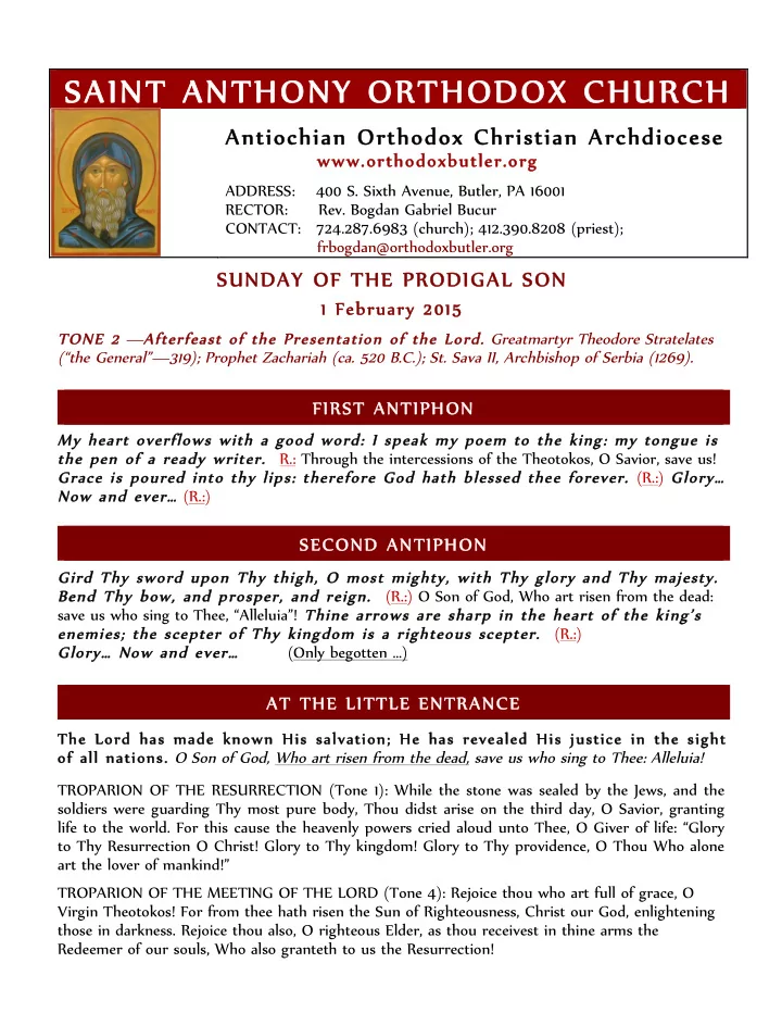sa saint anthony ort rthodox x ch church rch