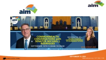 SEPTEMBER 15, 2020  www.aimnet.org | 617.262.1180  @AIMBusinessNews | #AIMBiz  Brooke Thomson