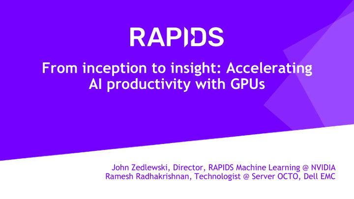 from inception to insight accelerating