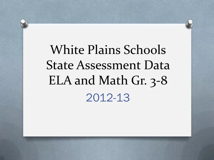 state assessment data