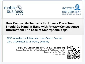 Should Go Hand in Hand with Privacy-Consequence Information: The Case of Smartphone Apps W3C