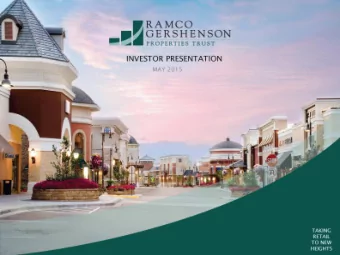 Company Overview  Ramco-Gershenson Properties  Trust owns and manages interests  in 79 shopping