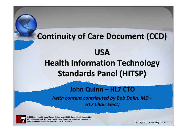 continuity of care document ccd continuity of care