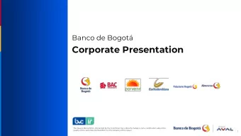 Corporate Presentation  Logo  The Issuers Recognition-IR granted by the Colombian Securities