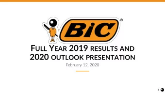 BIC IN 2019  KEY TAKEAWAYS  BIC 2022 Invent  The Future  Transformation  Challenging  Plan on