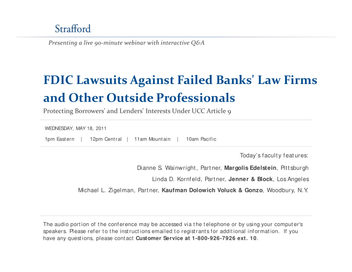fdic lawsuits against failed banks law firms g and other