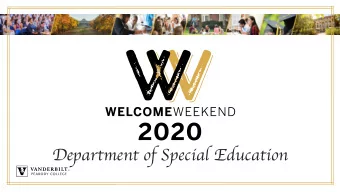 Department of Special Education 1:00-1:10  Introductions and general information 1:10-1:55pm