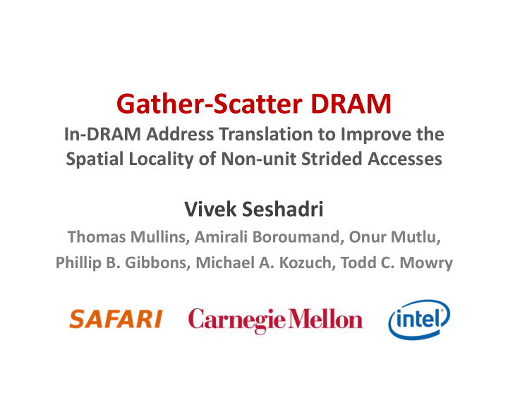 gather scatter dram