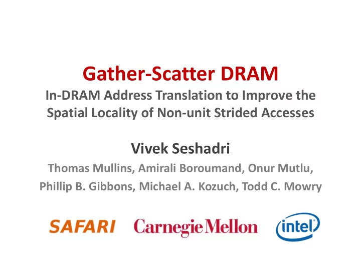 gather scatter dram