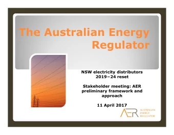 The Australian Energy  Regulator  NSW electricity distributors  201924 reset  Stakeholder