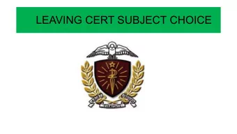 LEAVING CERT SUBJECT CHOICE  Will  I  be  handsome?  Will  I  be  rich?