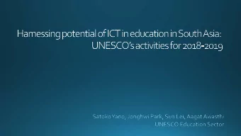 SDG4.4.1 proportion of youth and adults with ICT skills  SDG4.a.1 proportion of schools with